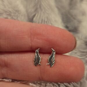 Sterling Silver Penguin Earrings Brand New In Box